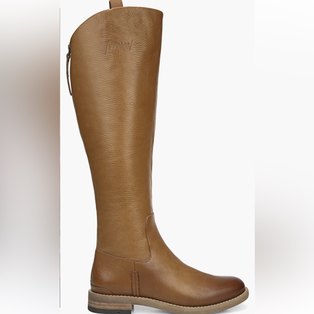 Franco Sarto Meyer Knee High Boot riding boots‎ brown leather 7 wide calf NWT - Picture 4 of 9